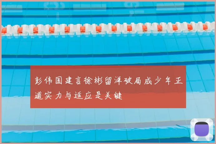 彭伟国建言徐彬留洋破局成少年正道实力与适应是关键